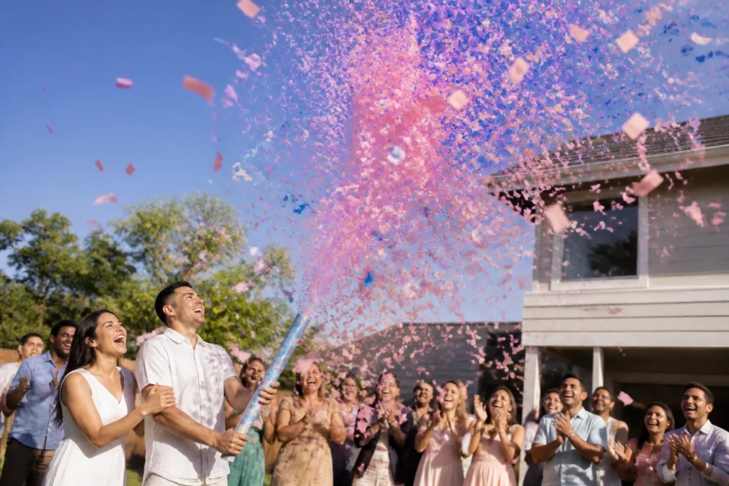 confetti cannon gender reveal