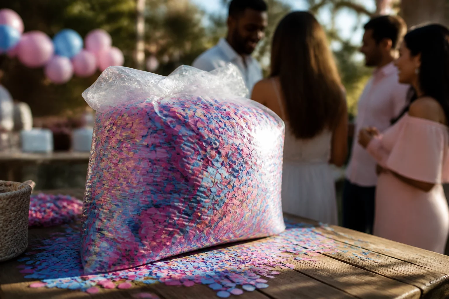gender reveal confetti