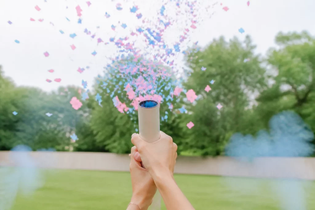 gender reveal confetti