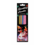 Long Thin Sparkler Birthday Candles 18 Pack Smokeless Cake Toppers